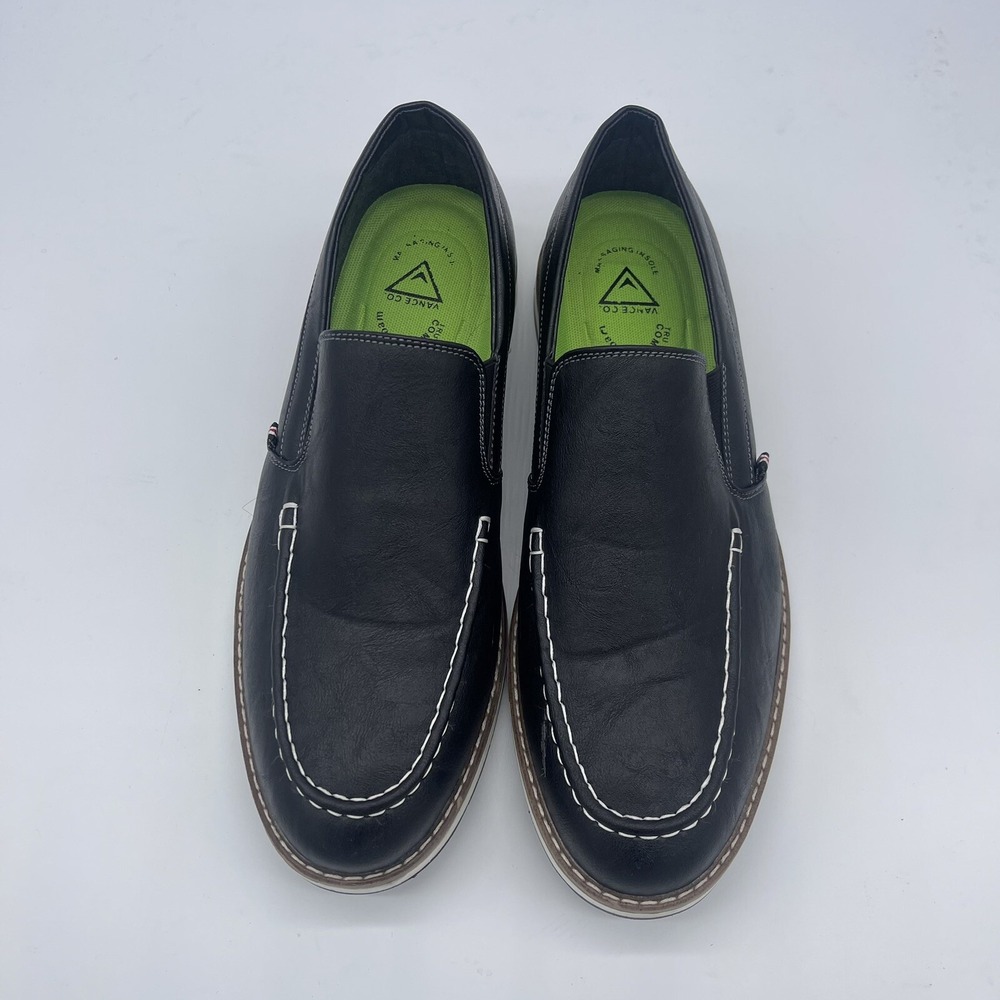 Vance Co. Men's Harrison Slip-On Casual Loafers Black Size 10.5 View 2